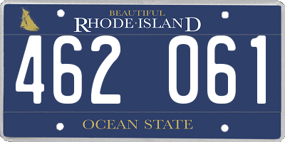 RI license plate 462061