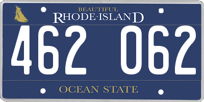 RI license plate 462062
