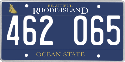 RI license plate 462065