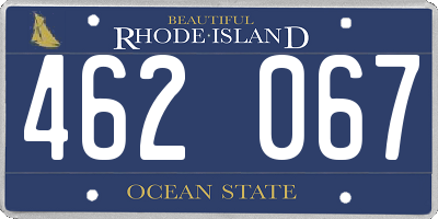 RI license plate 462067