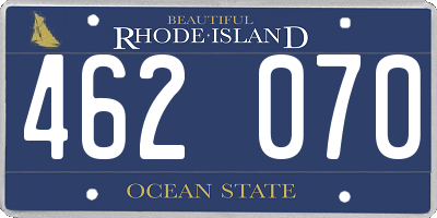 RI license plate 462070