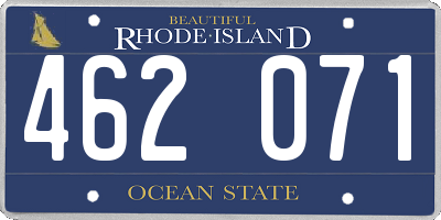 RI license plate 462071