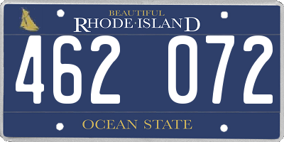RI license plate 462072