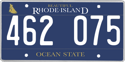 RI license plate 462075