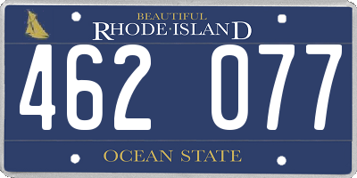 RI license plate 462077
