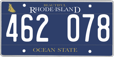 RI license plate 462078