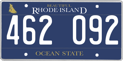 RI license plate 462092