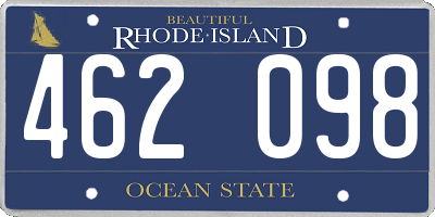 RI license plate 462098