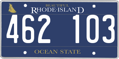 RI license plate 462103