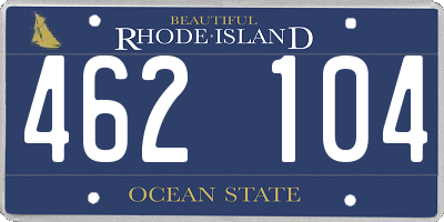 RI license plate 462104