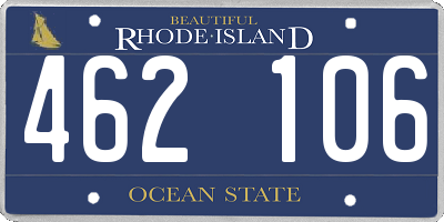 RI license plate 462106