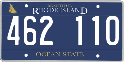 RI license plate 462110