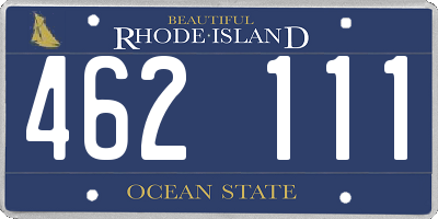 RI license plate 462111