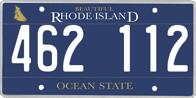 RI license plate 462112