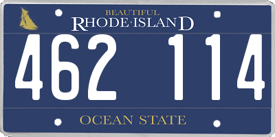 RI license plate 462114
