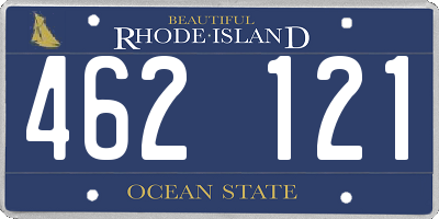 RI license plate 462121