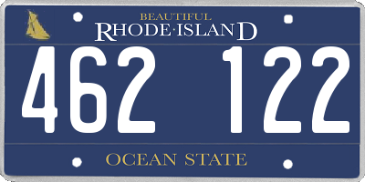 RI license plate 462122