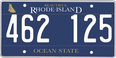 RI license plate 462125