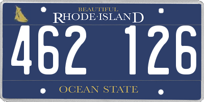 RI license plate 462126