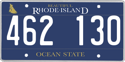 RI license plate 462130