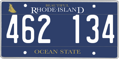 RI license plate 462134