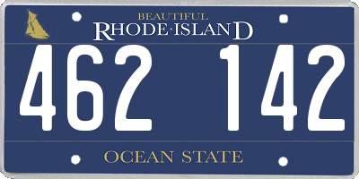 RI license plate 462142