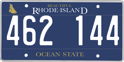 RI license plate 462144