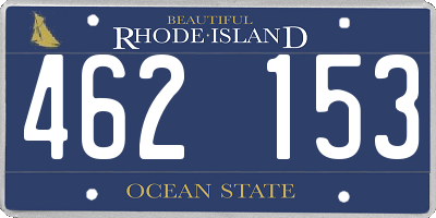 RI license plate 462153