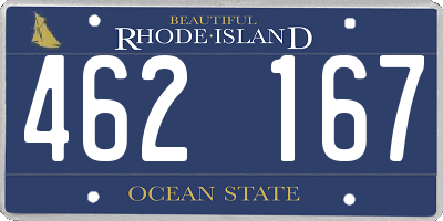 RI license plate 462167