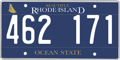 RI license plate 462171