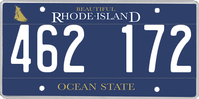 RI license plate 462172