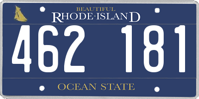 RI license plate 462181