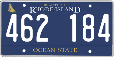 RI license plate 462184
