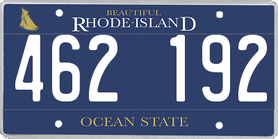 RI license plate 462192