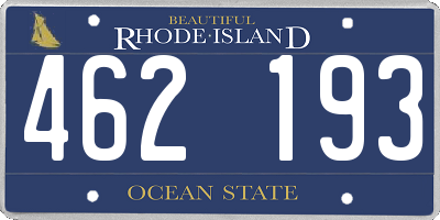RI license plate 462193