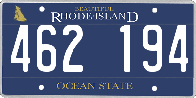 RI license plate 462194