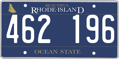 RI license plate 462196