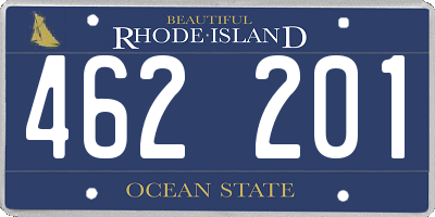 RI license plate 462201