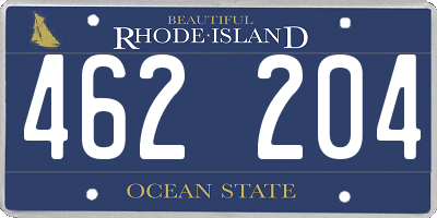 RI license plate 462204