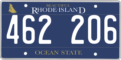RI license plate 462206