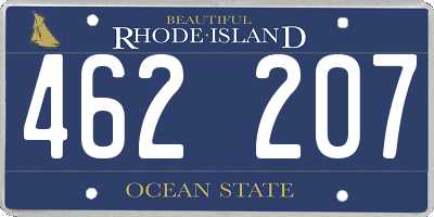 RI license plate 462207