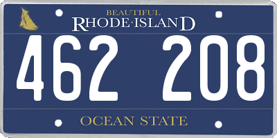 RI license plate 462208