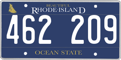 RI license plate 462209