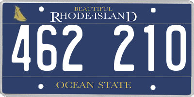 RI license plate 462210