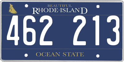 RI license plate 462213