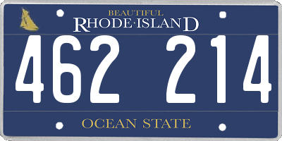 RI license plate 462214