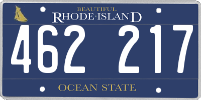 RI license plate 462217