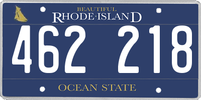 RI license plate 462218