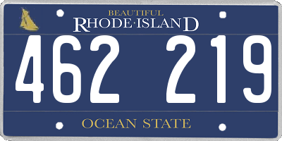 RI license plate 462219