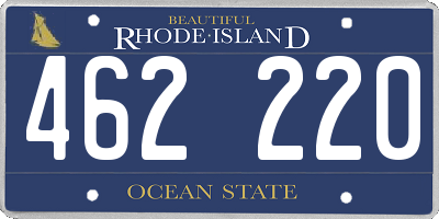 RI license plate 462220